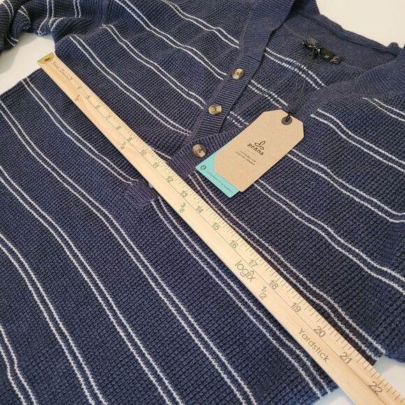 NEW PRANA THERMAL DRESS NAUTICAL NAVY BLUE APRES SKI HENLEY oversized MEDIUM NWT - Picture 2 of 11